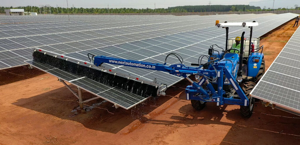 Solar Panel Cleaning Vehicle